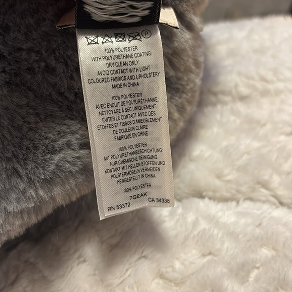 NWT French Connection reversible gray Rhonda faux fur shearling pockets - Picture 9 of 9
